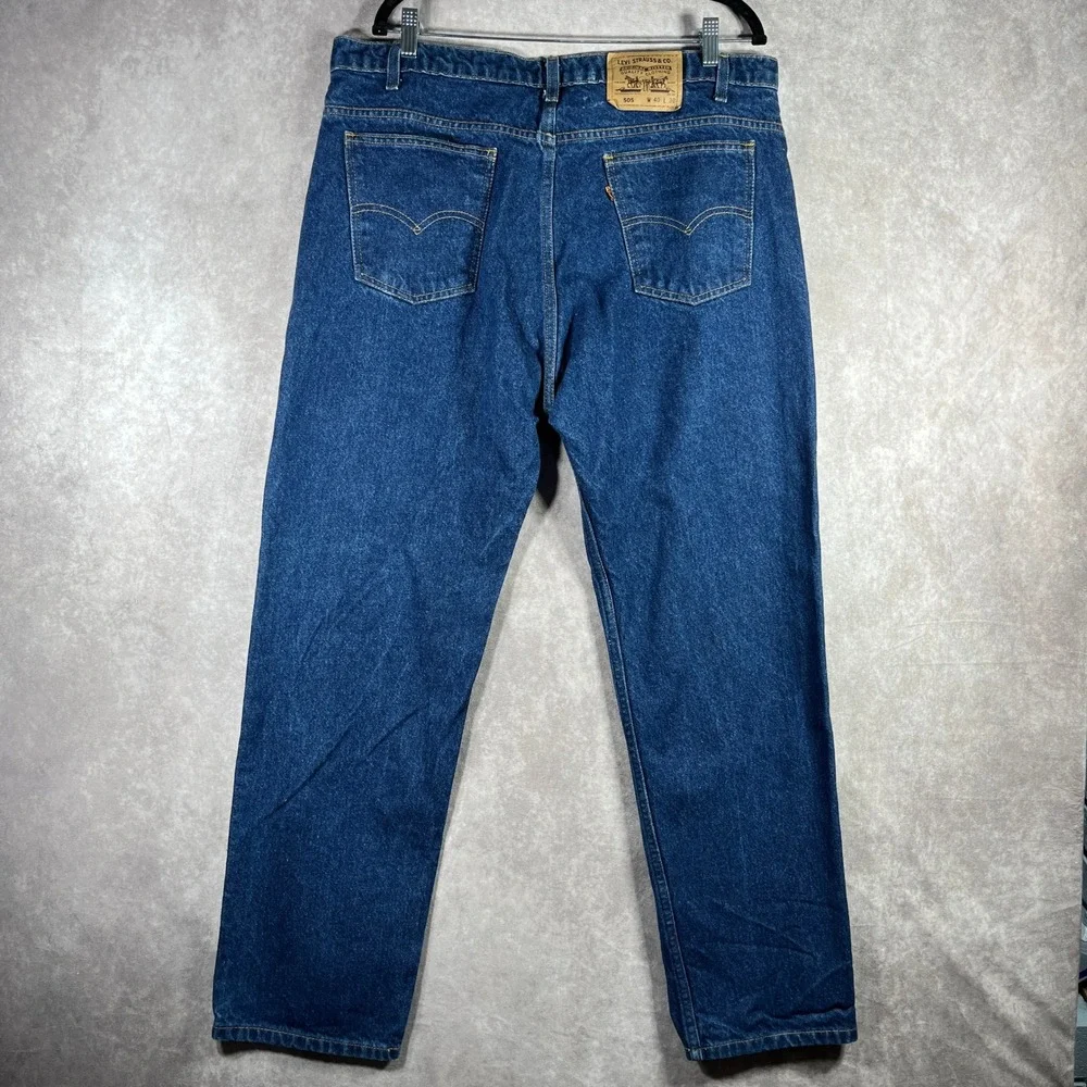 Vintage Levi's 505 Jeans Mens 40X30 Regular Fit‎ Classic Straight Leg Orange Tab